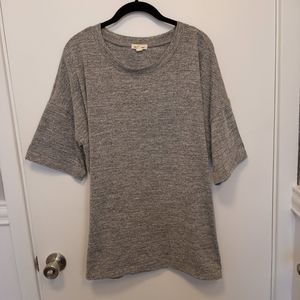 Gray Short Sleeve Shirt Dress